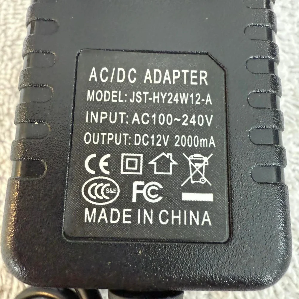 Black AC/DC Adapter One Size